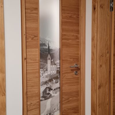 Glasfolierung in Tür